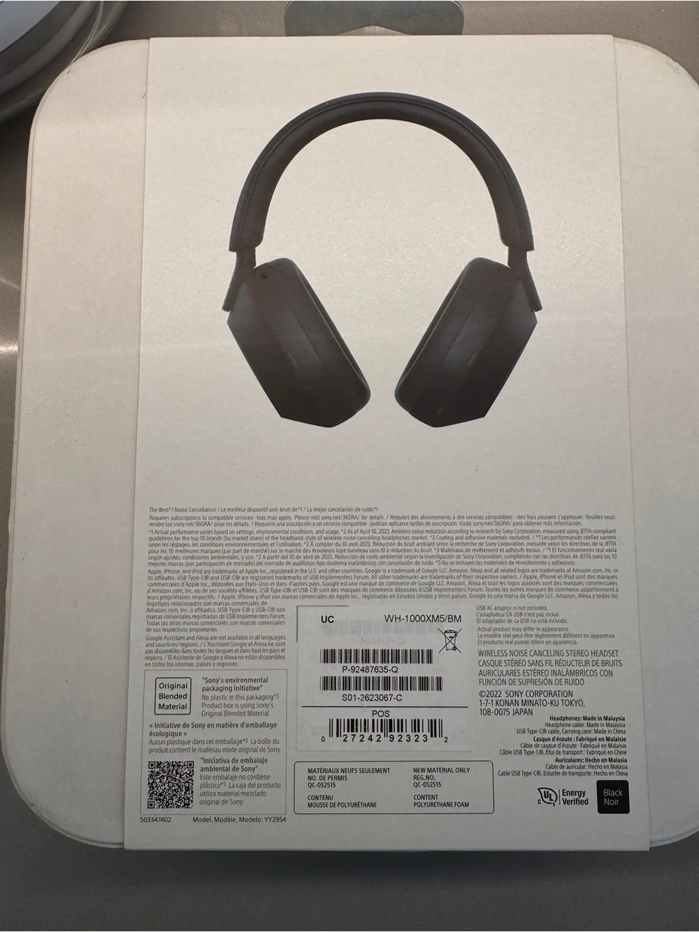 Sony - WH-1000XM5 Wireless Noise Cancelling Over-the-Ear Headphones - Black